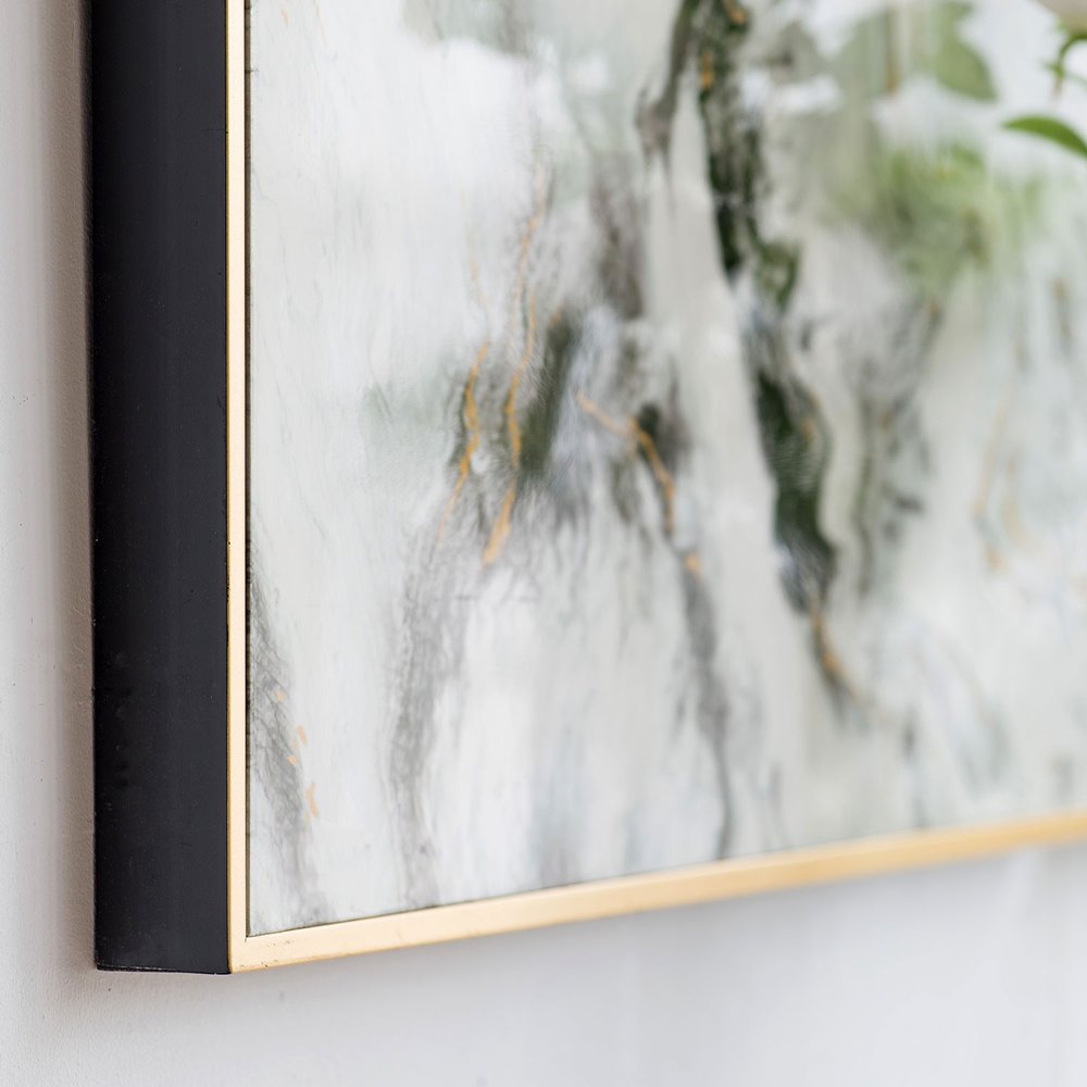 Set of Two White Framed Art