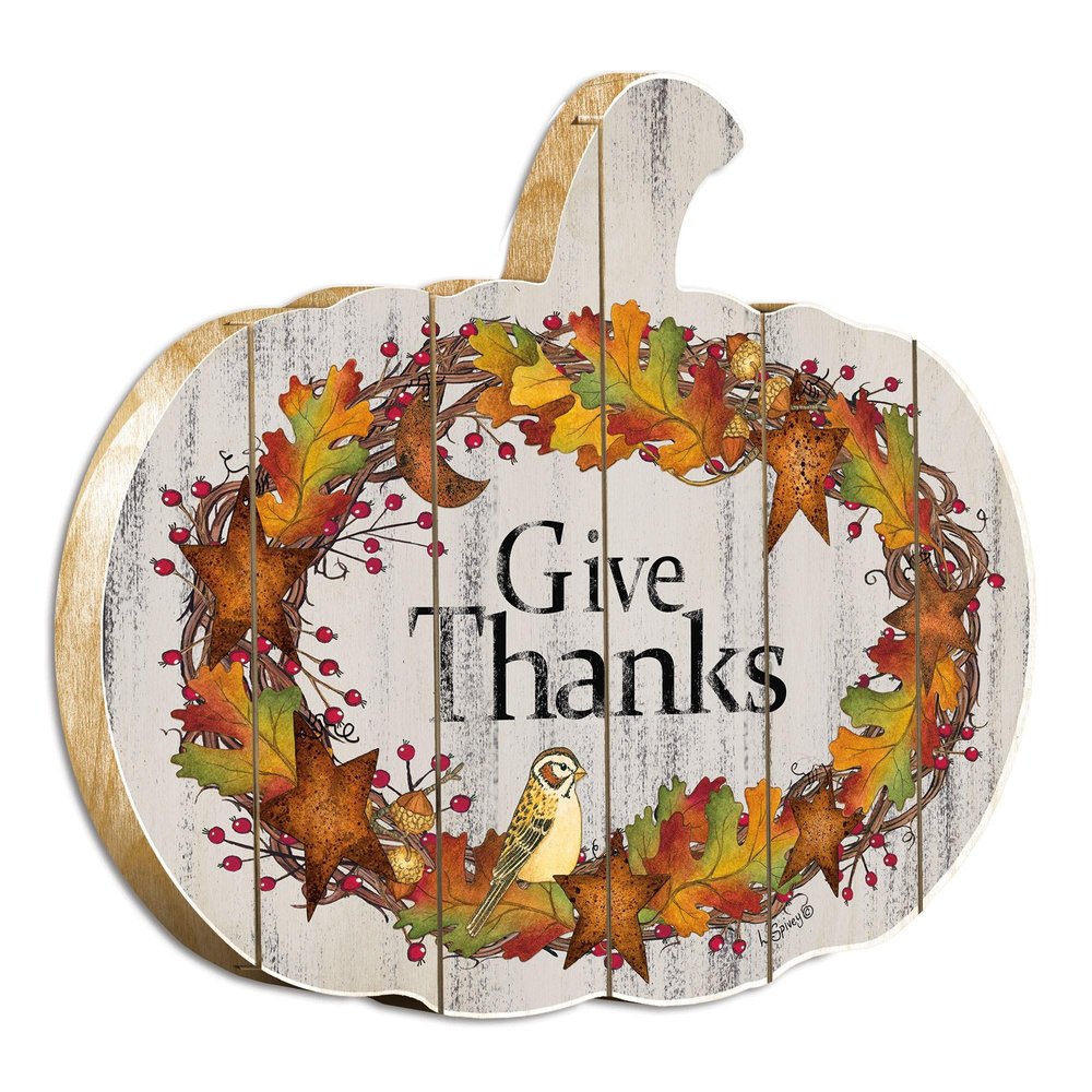 15" X 17" Black And White Pumpkin Wood Plank Hanging Wall Decor