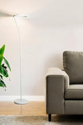 73" White LED Torchiere Floor Lamp With White