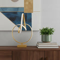19" Gold Metal Abstract Geo LED Table Lamp
