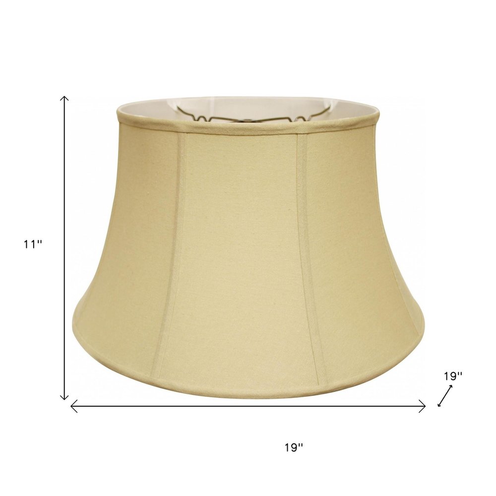 Tan Linen Drum Lamp Shade