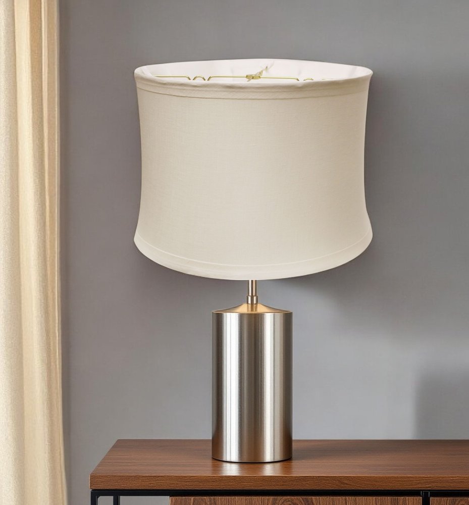 Snow Linen Drum Lamp Shade