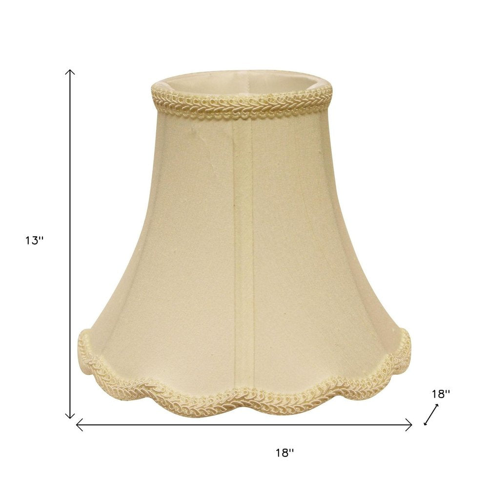 Ivory Monay Shantung Silk Bell Lamp Shade