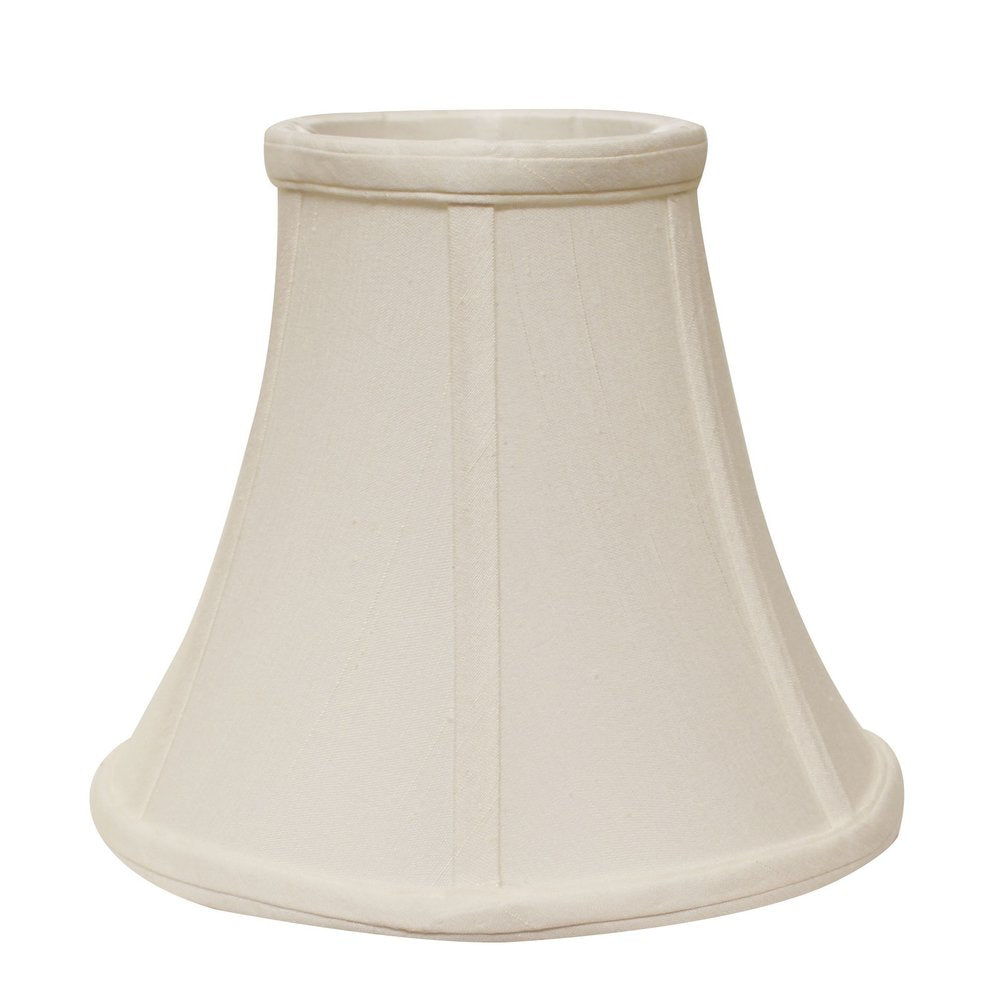 White Monay Shantung Silk Bell Lamp Shade
