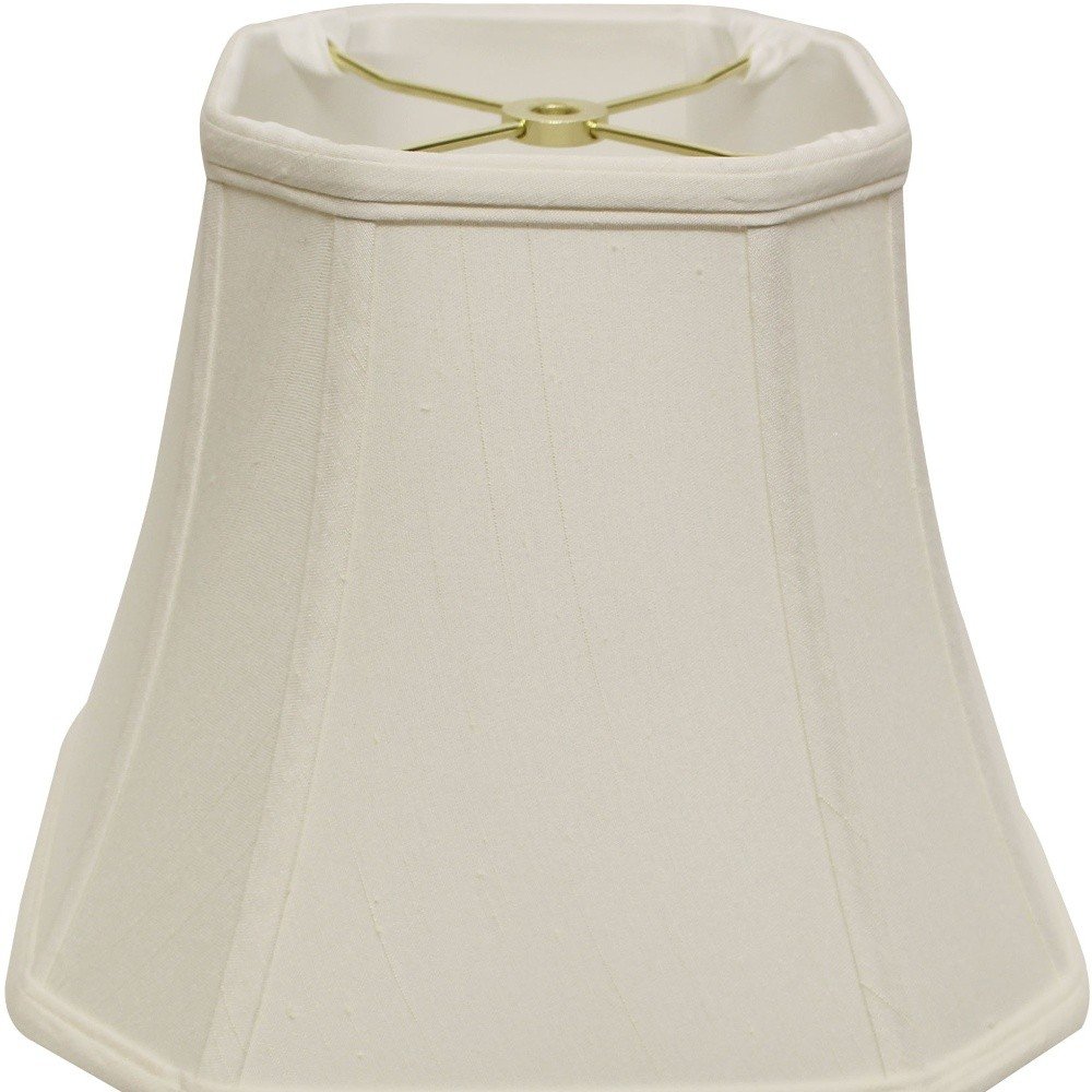 White Monay Shantung Silk Square Lamp Shade