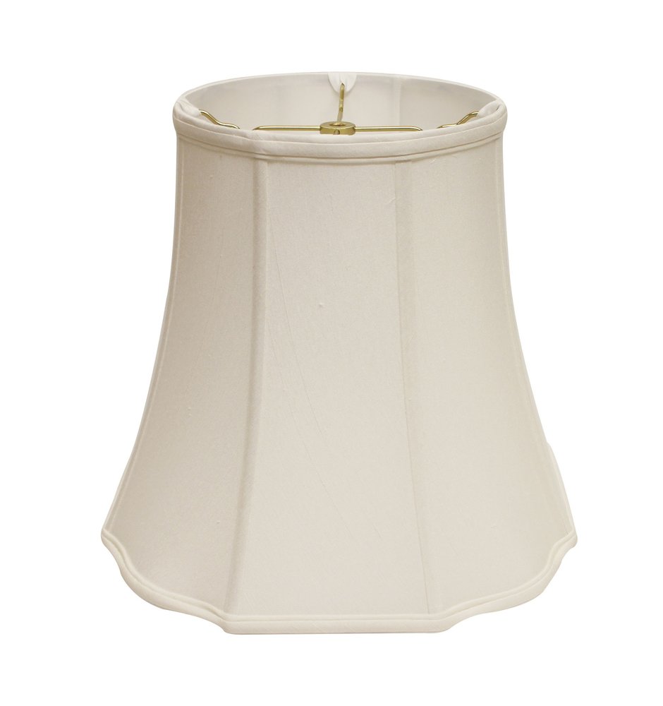 White Monay Shantung Silk Bell Lamp Shade