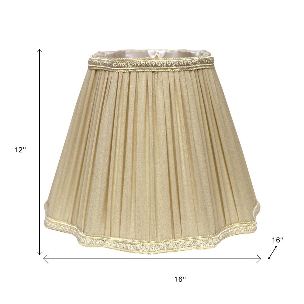 Taupe Shantung Silk Square Lamp Shade