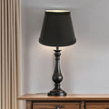 Black Shantung Silk Empire Lamp Shade