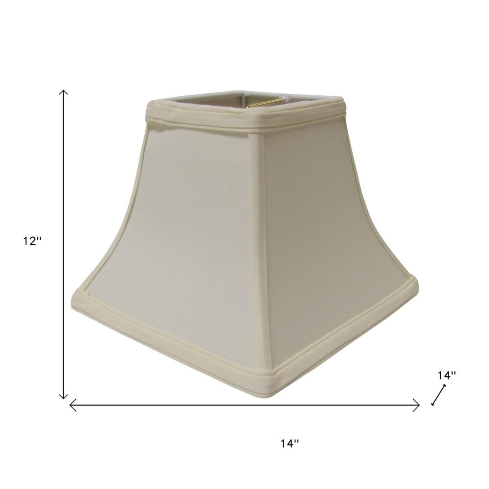 Ivory No Slub Innsbruck Square Lamp Shade