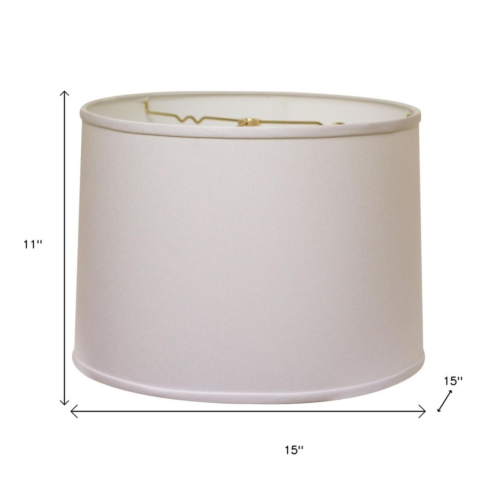 White No Slub Innsbruck Drum Lamp Shade