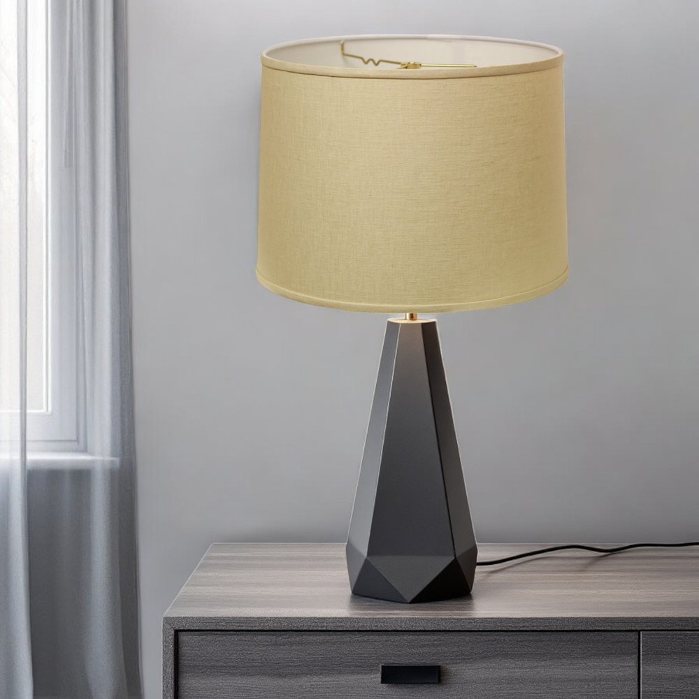 Beige Linen Drum Lamp Shade
