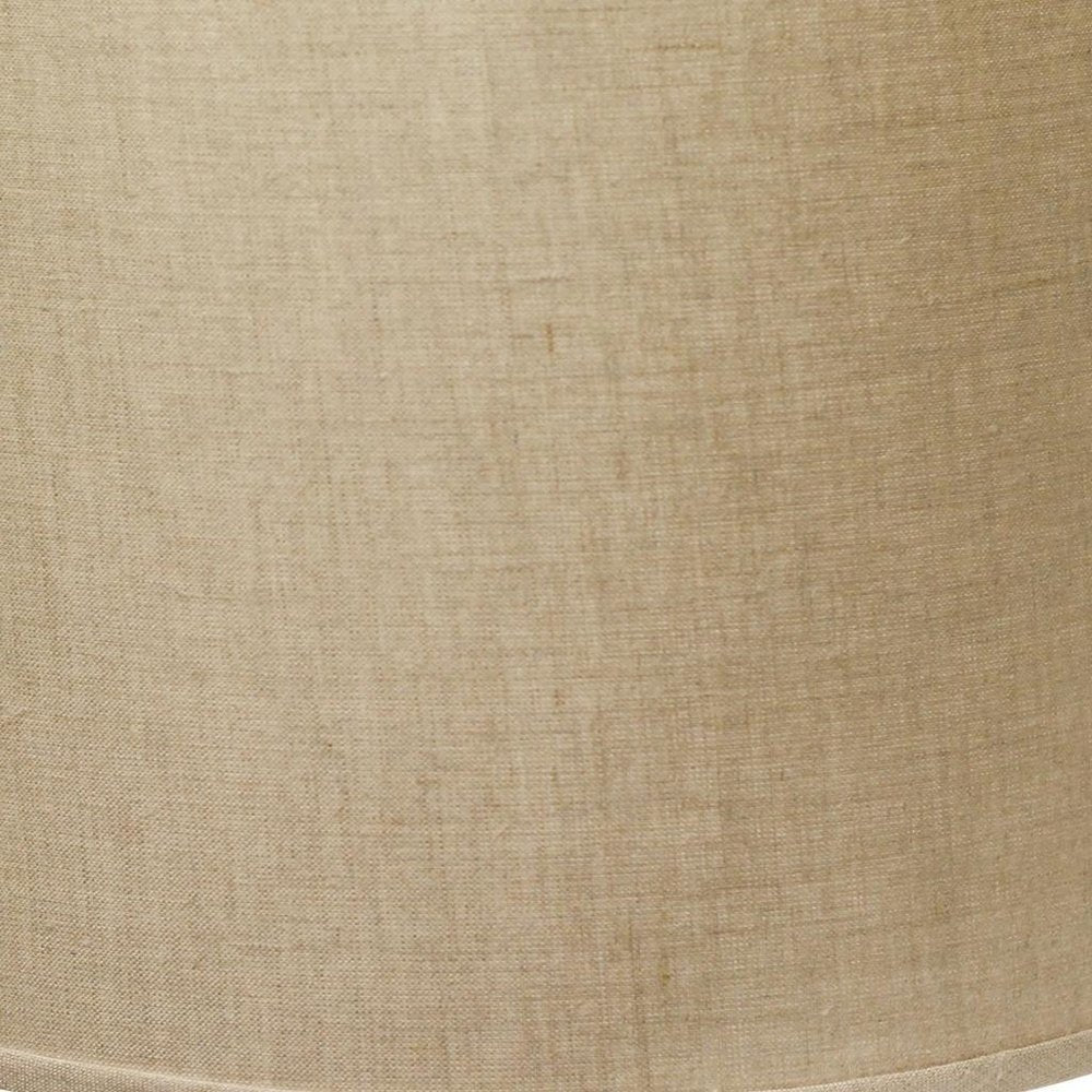Dark Brown Linen Drum Lamp Shade