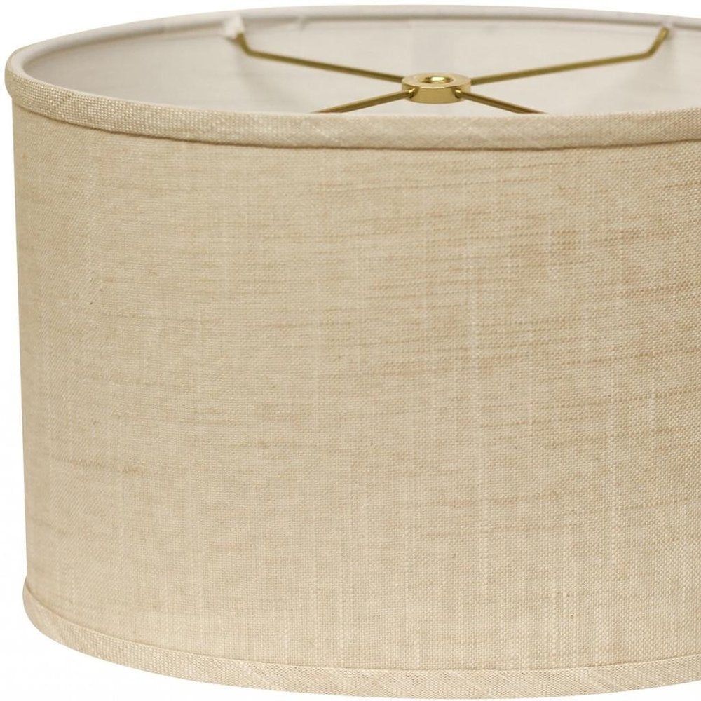 Light Yellow Linen Oval Lamp Shade