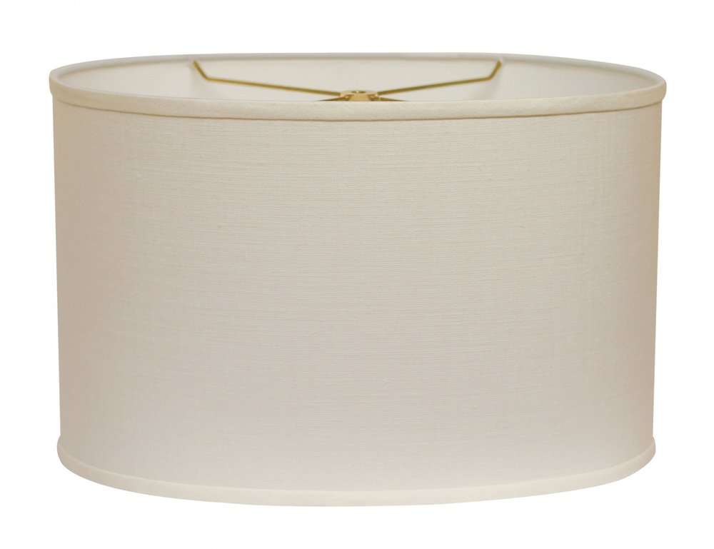 White Linen Oval Lamp Shade