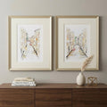 Set of Two Brown Streets of Venice Framed Art