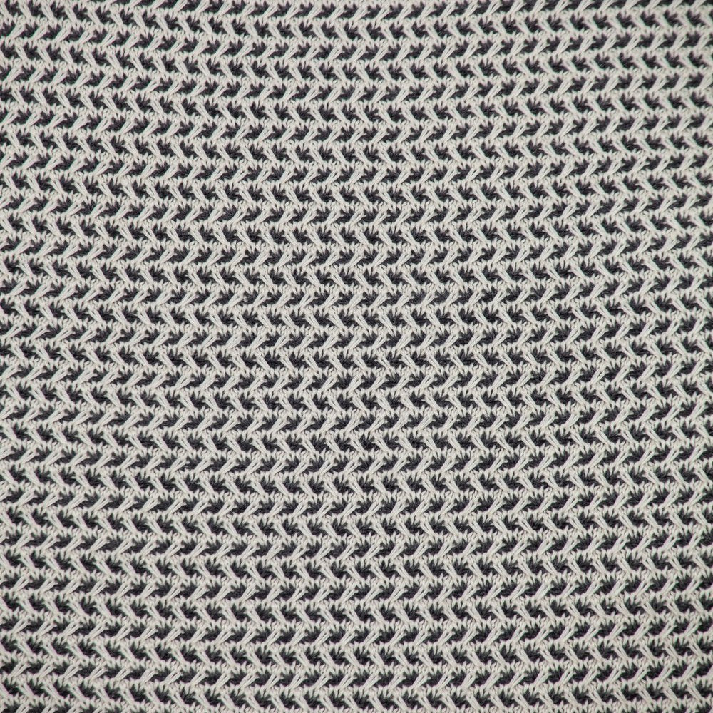 20" Beige And Black Chevron Cotton Throw Pillow