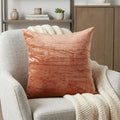22" Orange Cotton Blend Throw Pillow