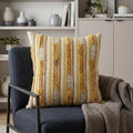 18" Beige Cotton Throw Pillow