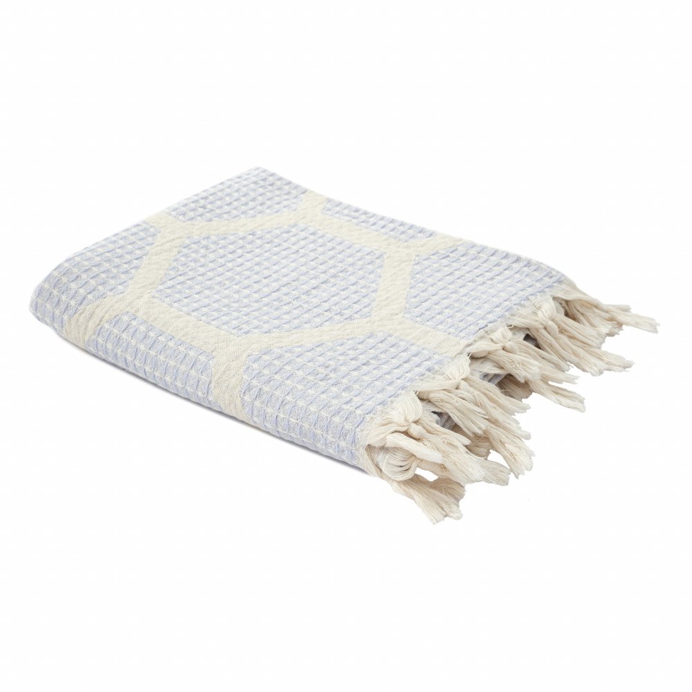 60" X 50" Red Woven Cotton Geometric Throw Blanket with Fringe