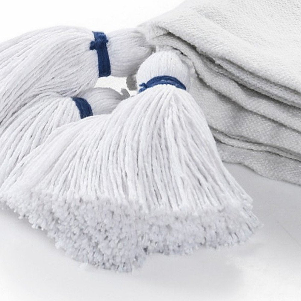 50" X 60" Blue and White Woven Cotton Striped Throw Blanket with Tassels