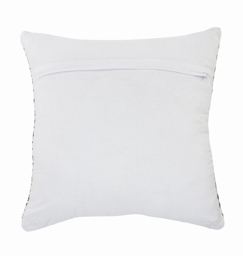18" Green And White Chevron Cotton Throw Pillow