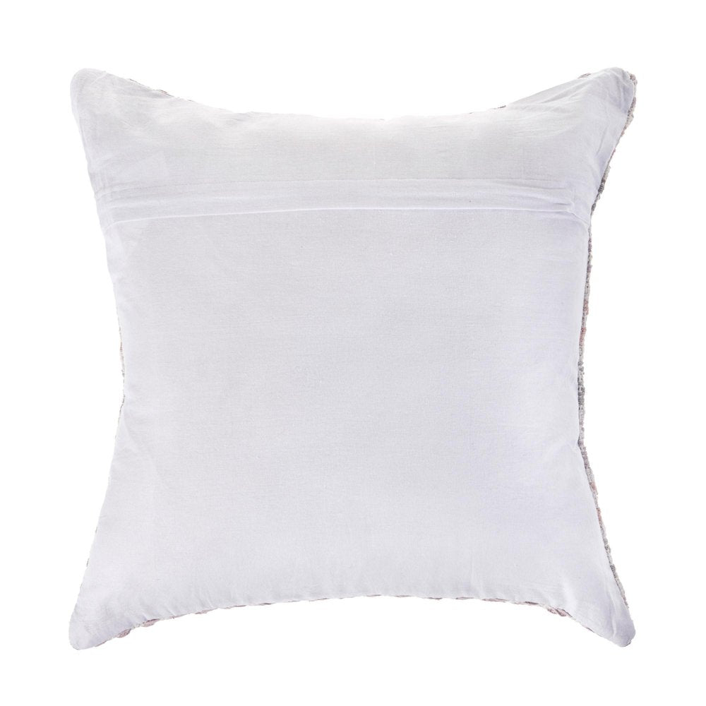 18" Purple And White Chevron Cotton Throw Pillow
