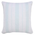 20" X 20" Bright Blue And White 100% Cotton Coastal Zippered Pillow