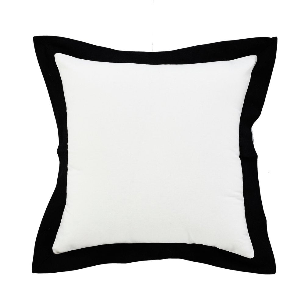 20" Black and White Throw Pillow