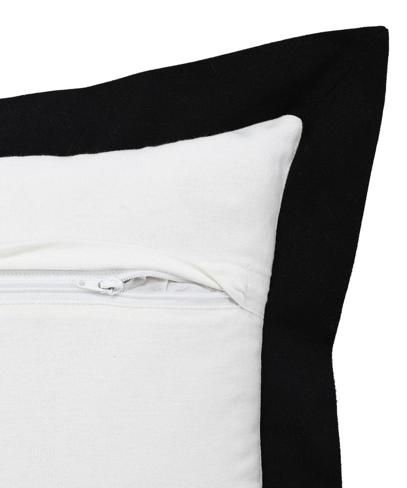 20" Black and White Throw Pillow