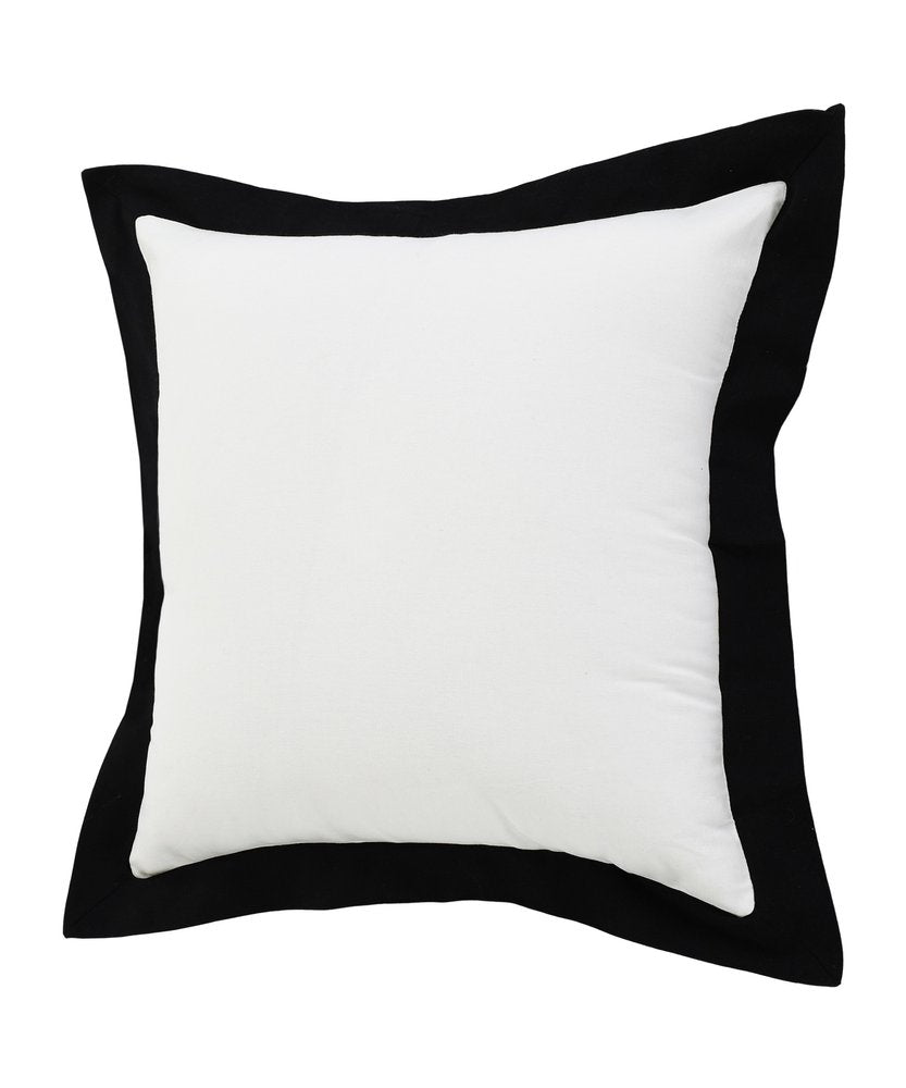 20" Black and White Throw Pillow