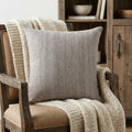 20" Gray Wool Throw Pillow