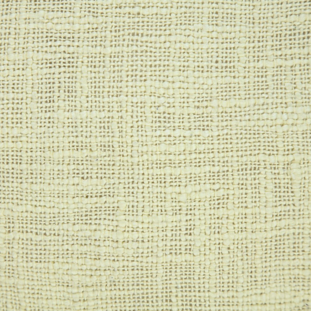 20" X 20" Light Yellow 100% Cotton Zippered Pillow
