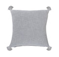 20" X 20" Light Gray 100% Cotton Zippered Pillow