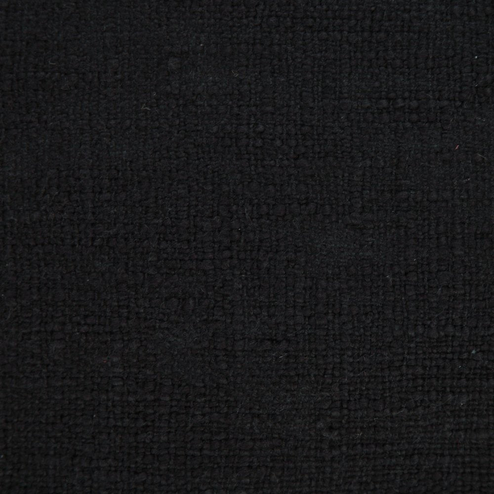 20" X 20" Jet Black 100% Cotton Zippered Pillow