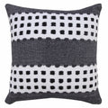 20" Black Gray and White Throw Pillow