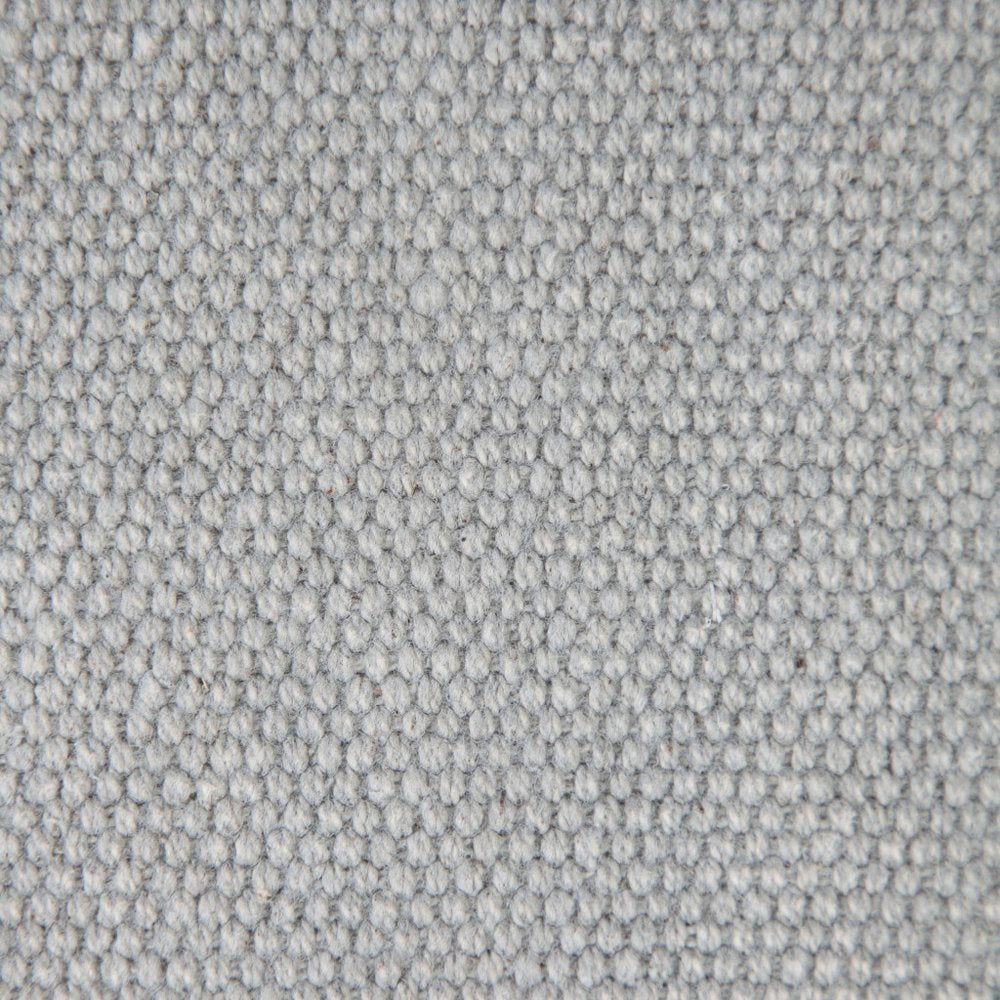 20" Gray Cotton Throw Pillow with Fringe