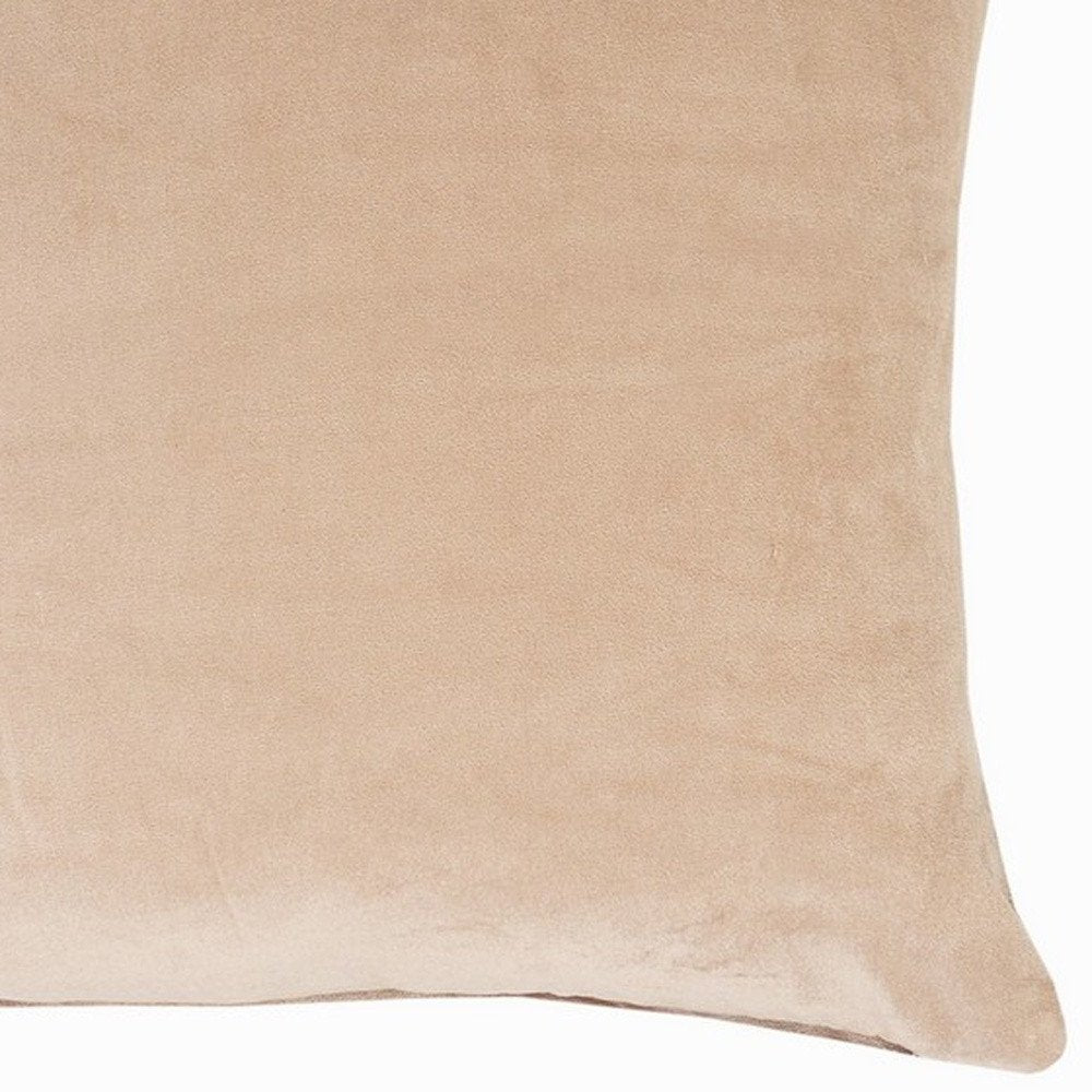 20" Taupe Throw Pillow