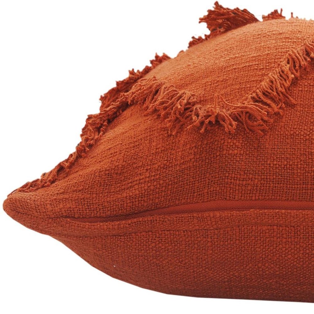 20" Cinnamon Cotton Throw Pillow with Texture