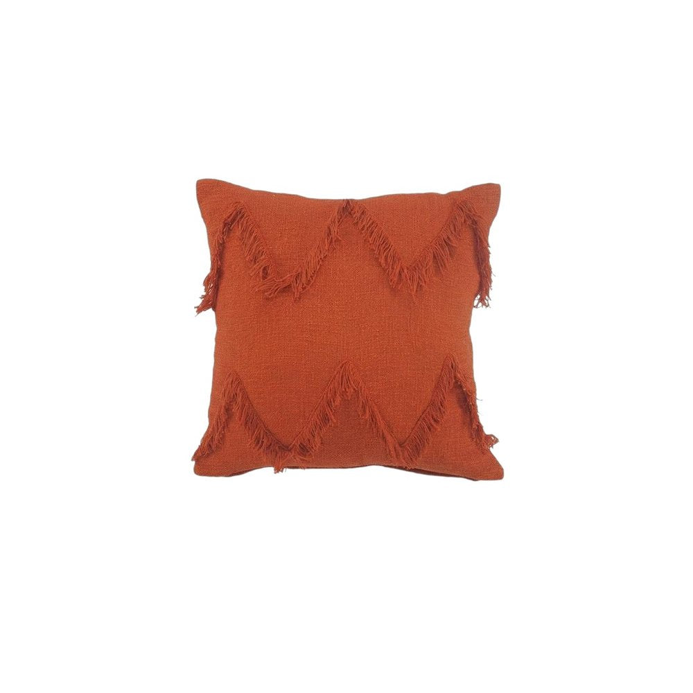 20" Cinnamon Cotton Throw Pillow with Texture