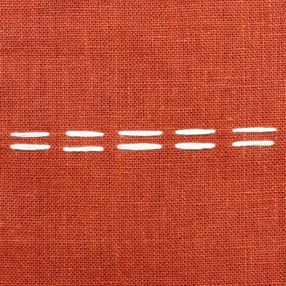 20" X 20" Rust Linen Striped Zippered Pillow