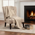 50" X 60" Brown Cotton Woven Ikat Throw Blanket with Tassels