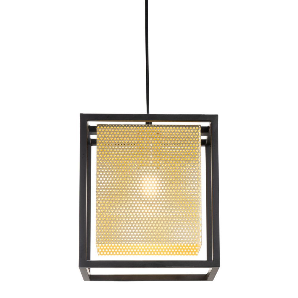Gold and Black Geometric Metal Ceiling Light