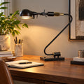 21" Bronze Metal Desk Table Lamp With Bronze Dome Shade