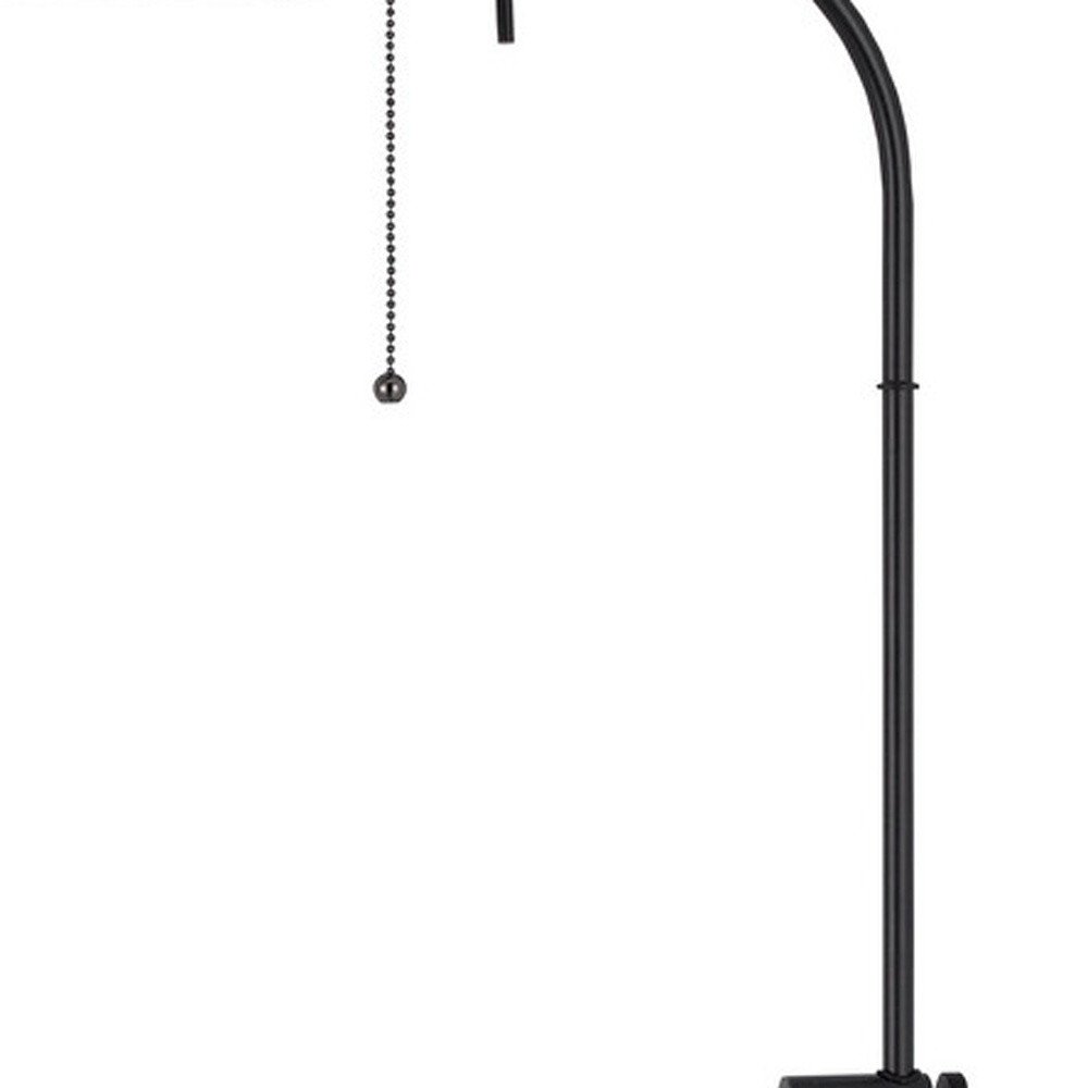 57" Bronze Metal Adjustable Floor Lamp With Bronze Metal Square Shade