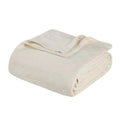 King Ivory Cotton Geometric Blanket