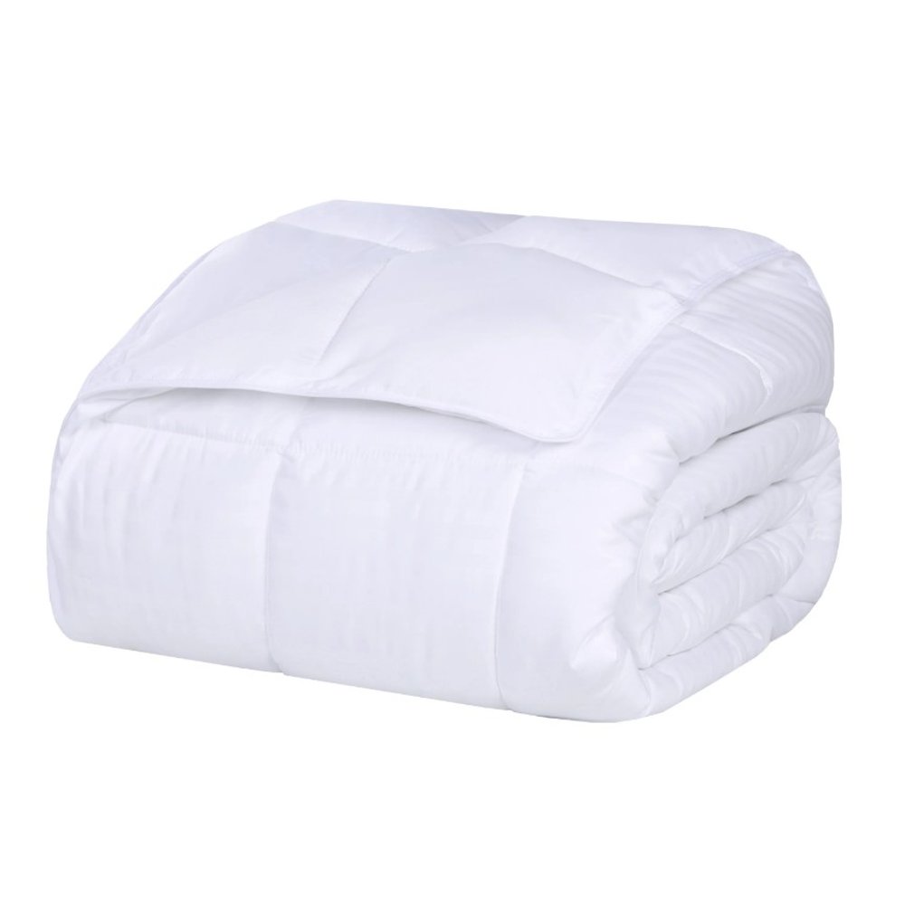 King White Cotton Striped Blanket
