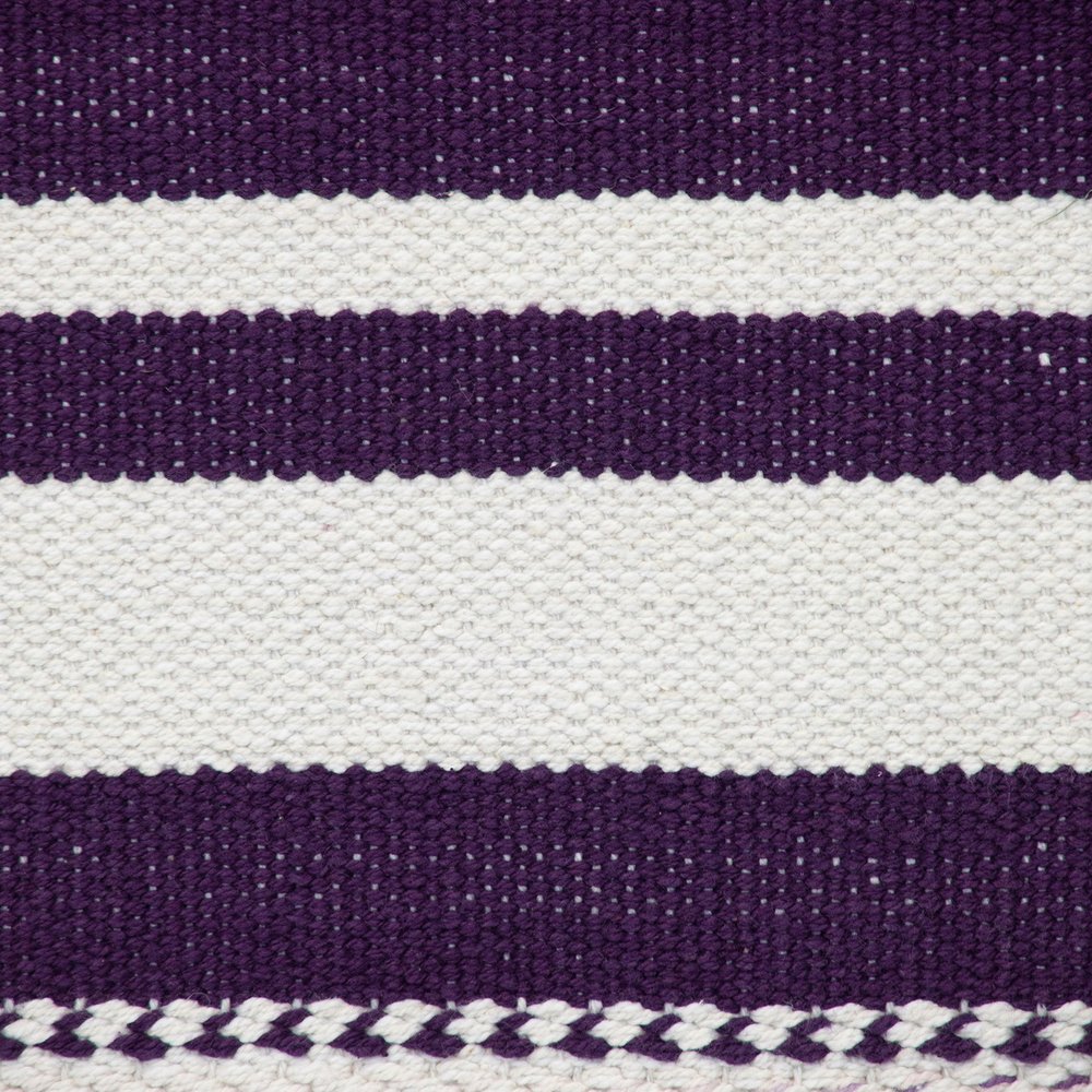 18" Purple and White Cotton Throw Pillow