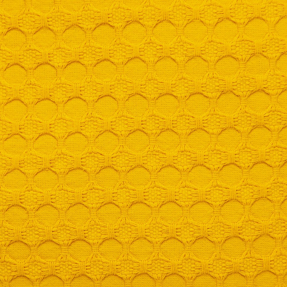 20" Yellow Cotton Throw Pillow With Texture