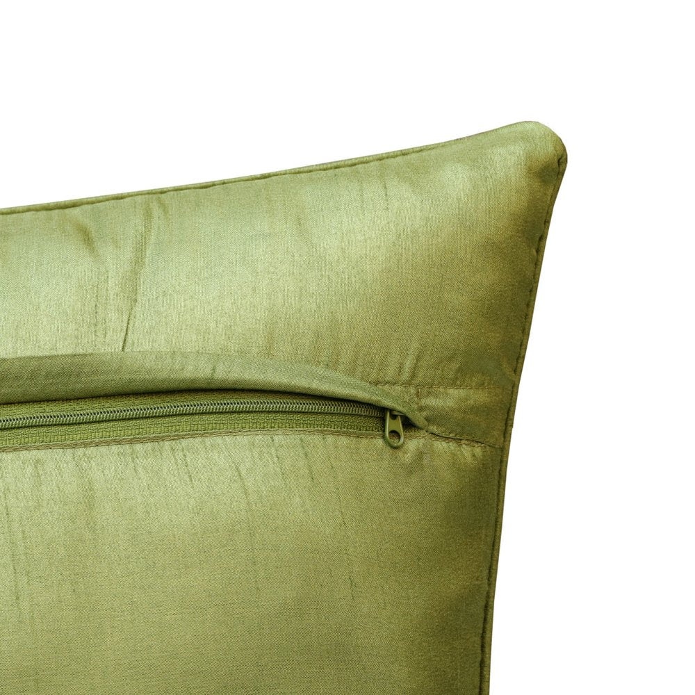 Set of Two 20" Green and Yellow Throw Pillows