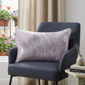 16" X 24" Gray Abstract Polyester Zippered Pillow With Beads